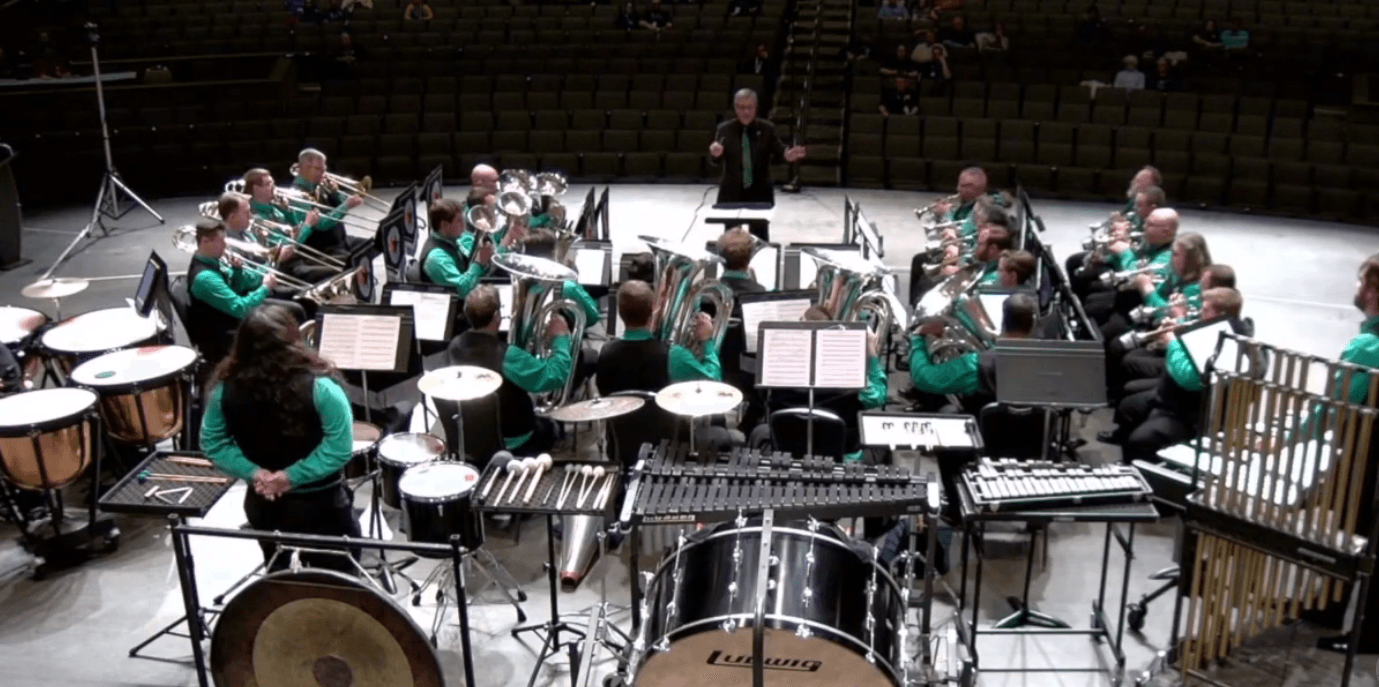 Dublin Silver Band full ensemble at competition